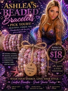 Quiet Flame Beaded Bracelet Set (Bundle of 3)